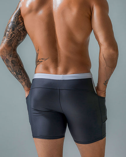 Męskie bokserki kąpielowe z kieszeniami