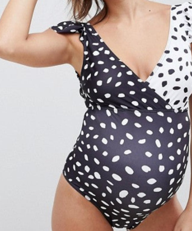 Jednoczęściowy strój kąpielowy dla kobiet w ciąży w centki