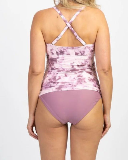 Dwuczęściowy strój kąpielowy dla kobiet w ciąży w kolorze fioletowym