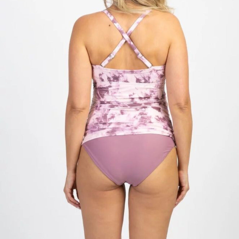Dwuczęściowy strój kąpielowy dla kobiet w ciąży w kolorze fioletowym