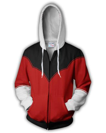 Męska bluza z kapturem trzykolorowa