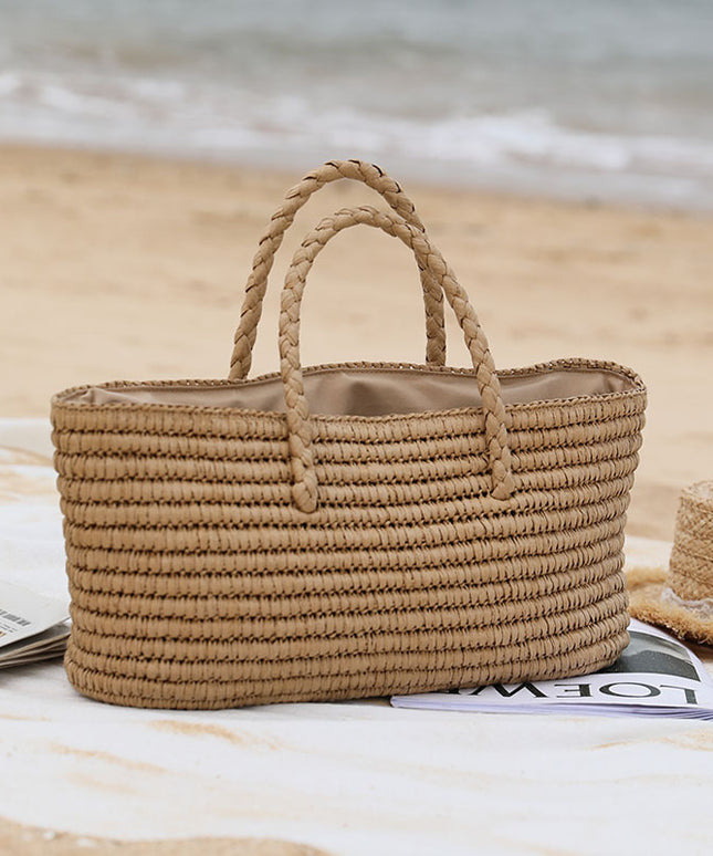 Torba plażowa słomkowa duża