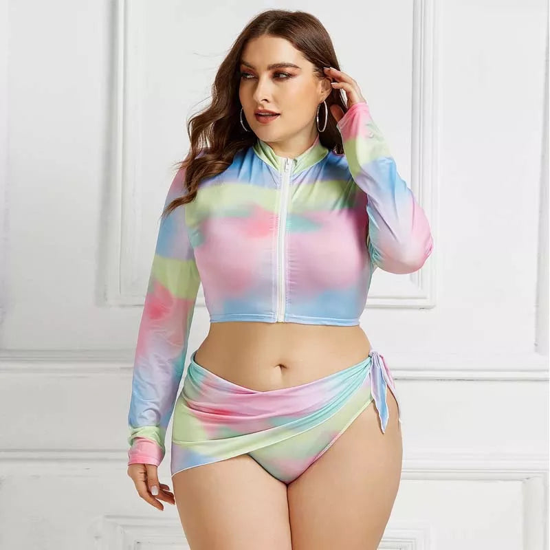 Dwuczęściowy strój kąpielowy tankini plus size