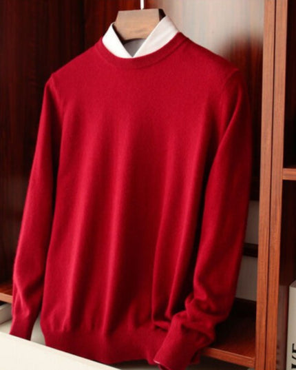 Męski sweter z dekoltem w serek z miękkiej dzianiny