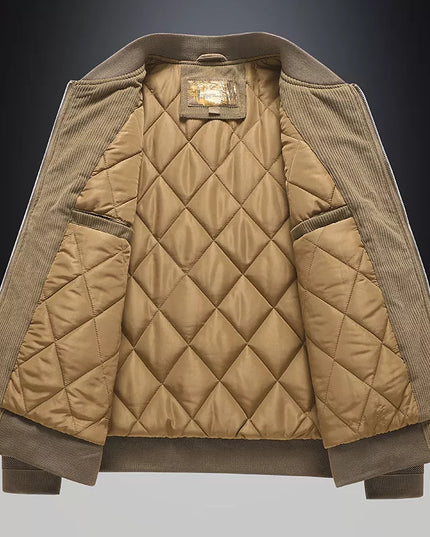 Męska kurtka zimowa sztruksowa z ociepleniem