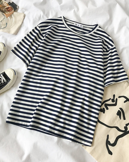 Damski T-shirt w paski