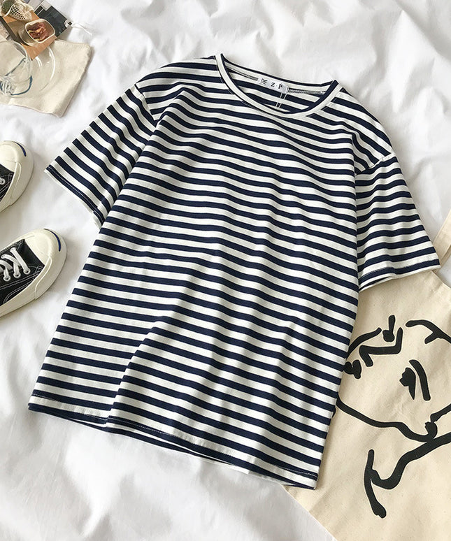 Damski T-shirt w paski