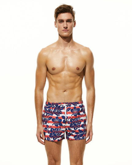 Męskie szorty kąpielowe z motywem kwiatowym