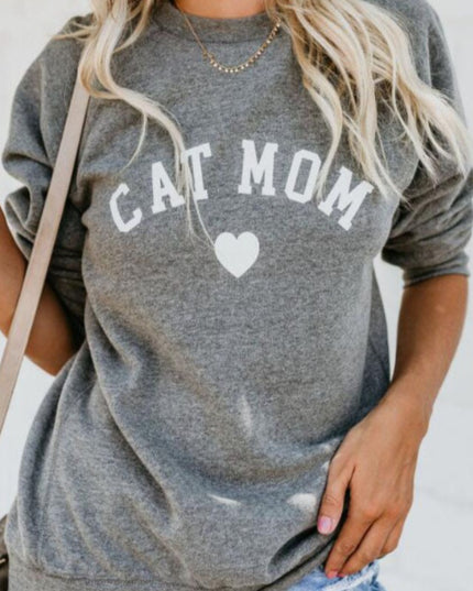 Damska bluza z nadrukiem CAT MOM