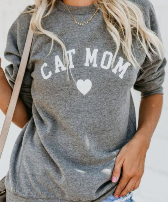 Damska bluza z nadrukiem CAT MOM