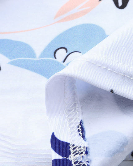 Dwuczęściowy strój kąpielowy dla kobiet w ciąży biały w kwiaty