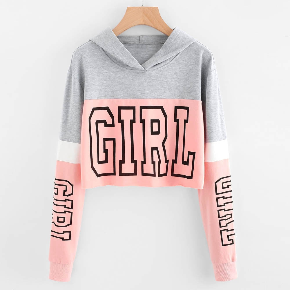Damska bluza z kapturem z napisem GIRL