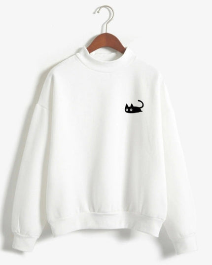 Damska bluza z nadrukiem kota