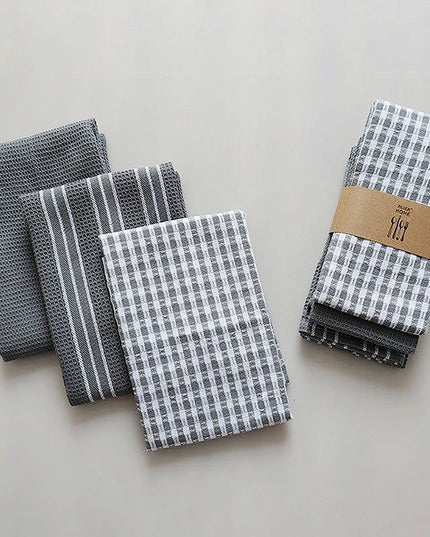 Ręcznik kuchenny w szarych kolorach we wzory