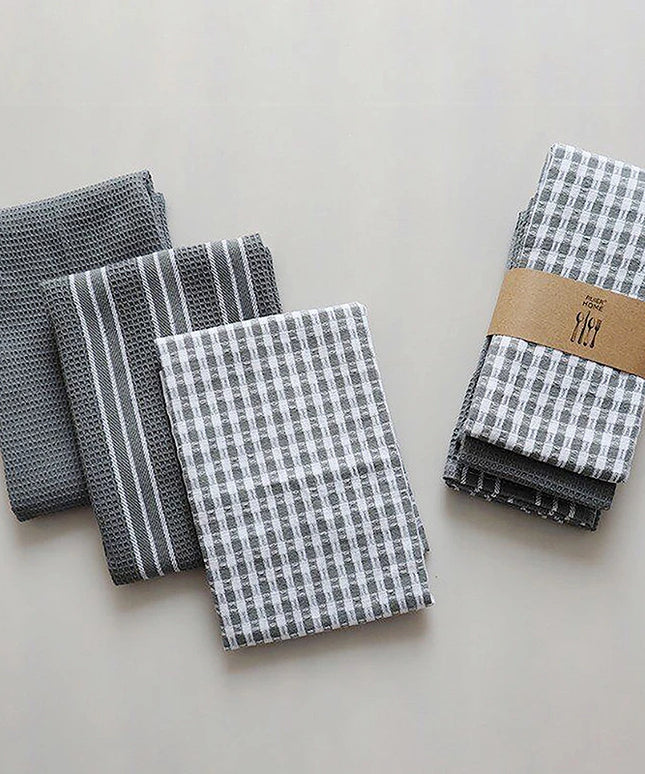 Ręcznik kuchenny w szarych kolorach we wzory