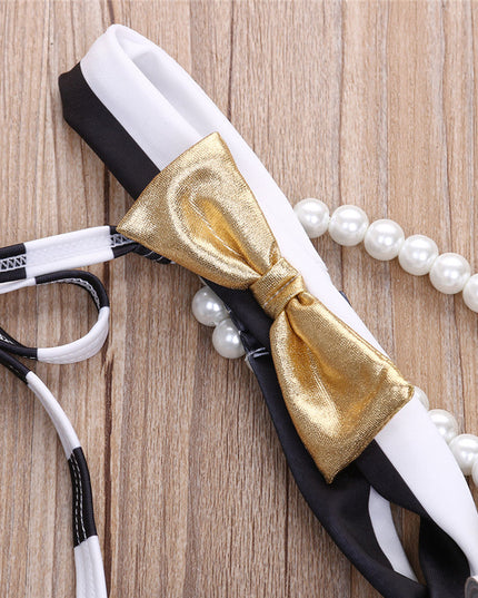 Dwuczęściowy strój kąpielowy bikini dla niemowląt w paski