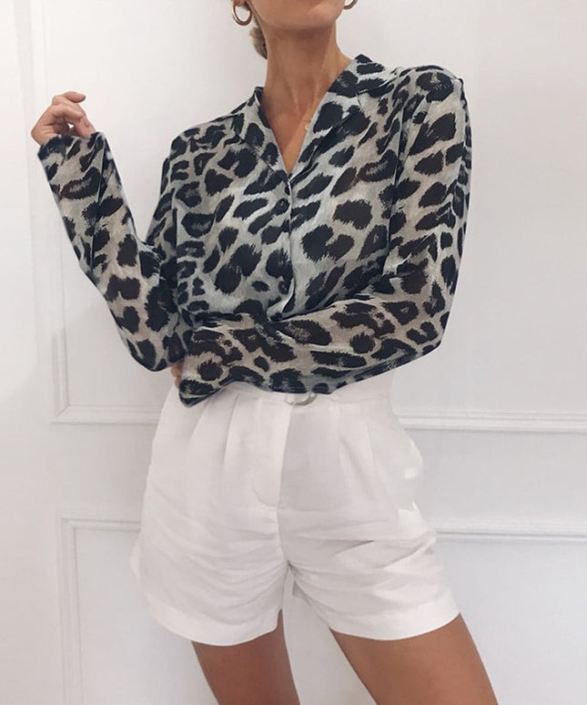 Damska koszula w panterkę