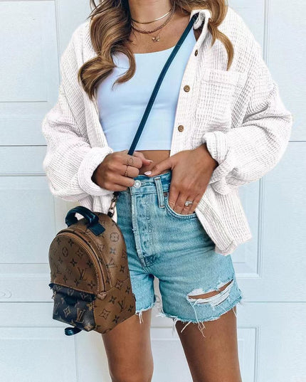 Damska kurtka przejściowa w fakturę