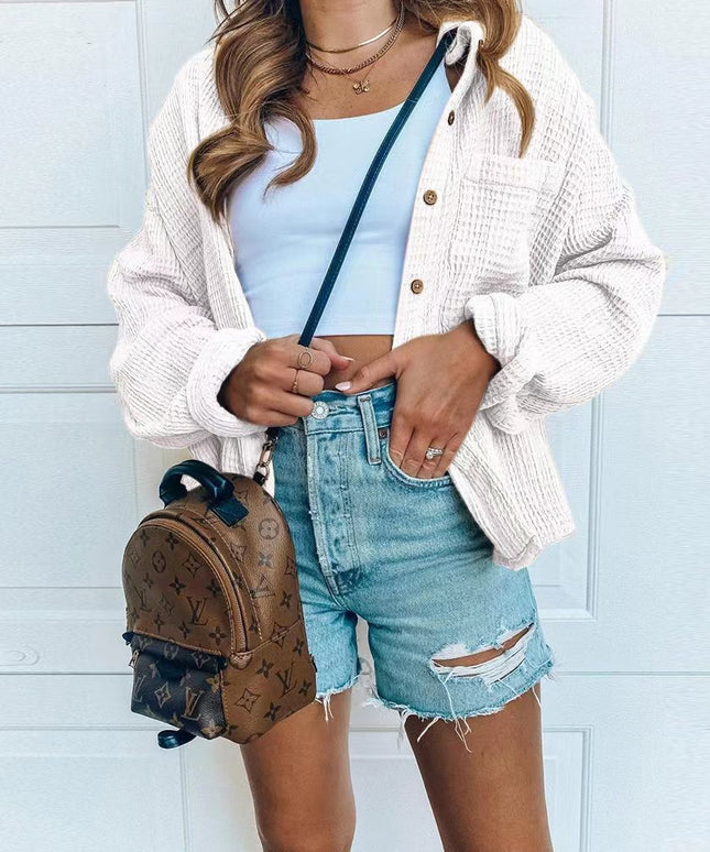 Damska kurtka przejściowa w fakturę