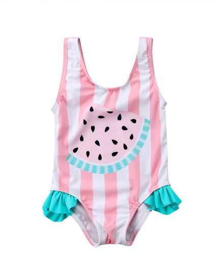 Jednoczęściowy strój kąpielowy dla dziewczynki w paski
