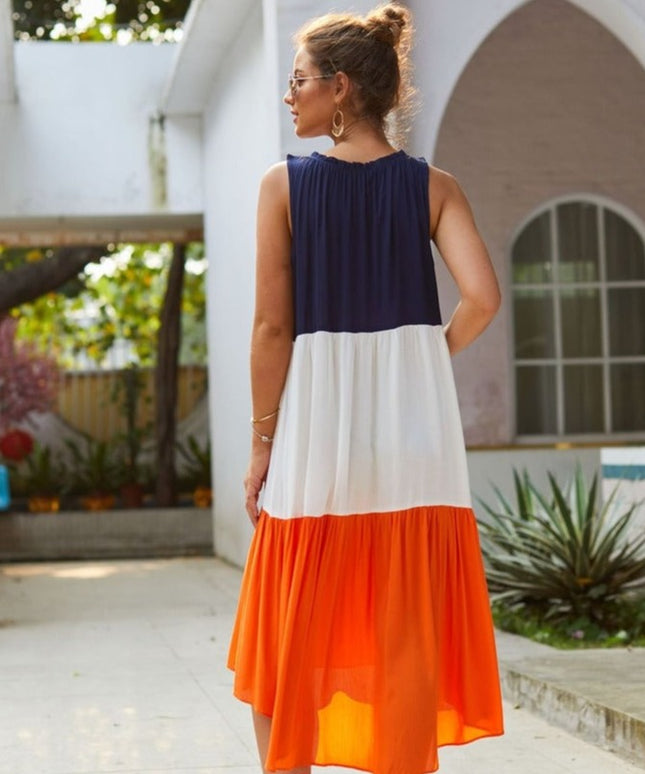 Sukienka midi w letnich kolorach