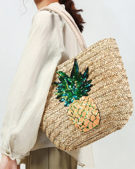 Torba plażowa z błyszczącym ananasem