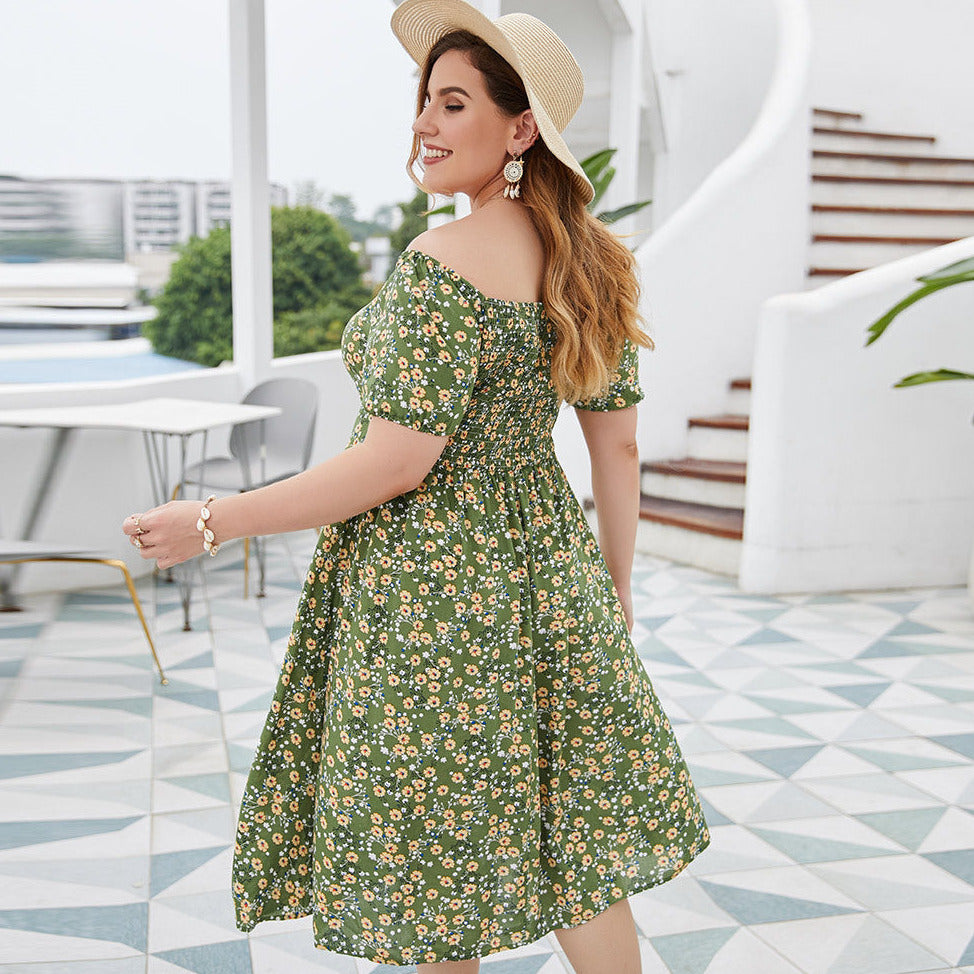 Sukienka plus size z ozdobnym wiązaniem z przodu