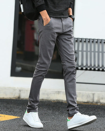 Męskie spodnie eleganckie o prostych nogawkach