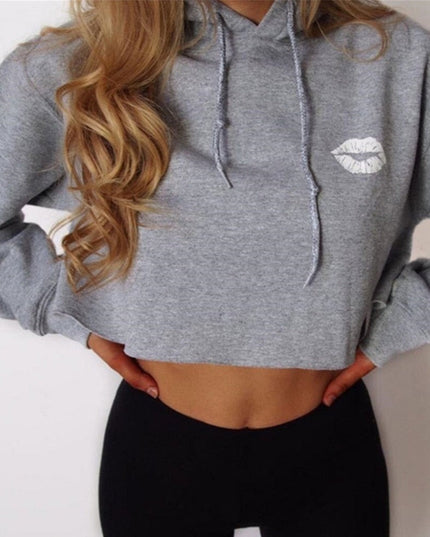 Damska bluza z nadrukiem w kształcie ust