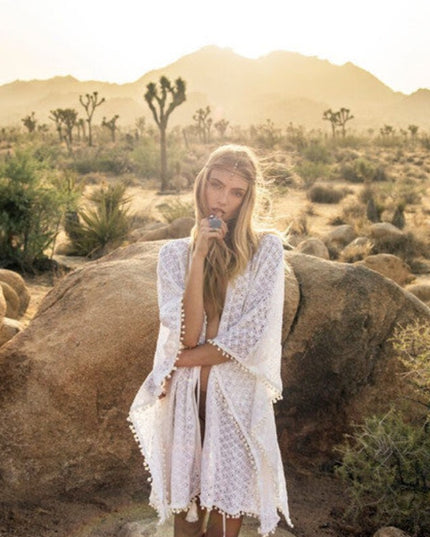 Damskie kimono plażowe bawełniane