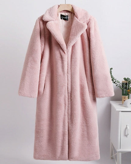 Damski płaszcz zimowy futrzany