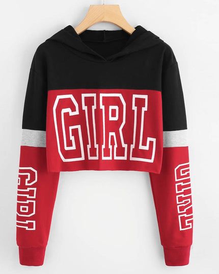 Damska bluza z kapturem z napisem GIRL