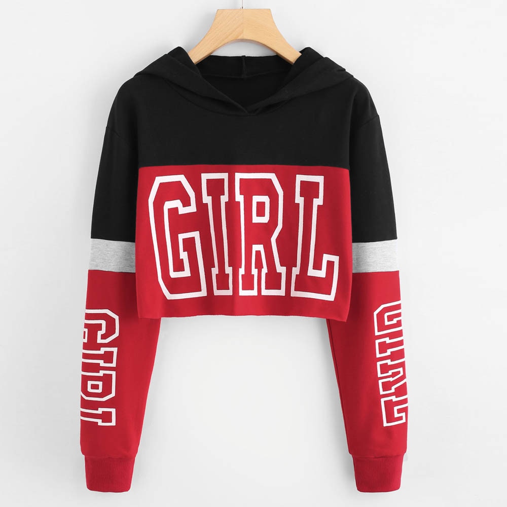Damska bluza z kapturem z napisem GIRL