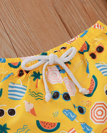 Kąpielówki dziecięce dla chłopców we wzory