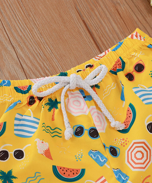 Kąpielówki dziecięce dla chłopców we wzory