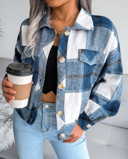 Damska kurtka przejściowa o kroju flanelowej koszuli