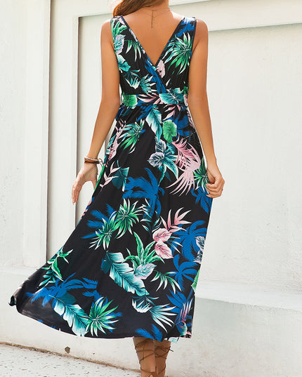 Sukienka midi w kwieciste wzory