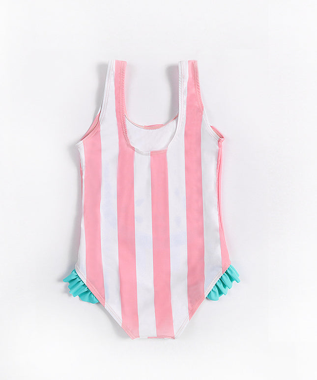 Jednoczęściowy strój kąpielowy dla dziewczynki w paski