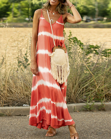 Sukienka długa w letnich kolorach