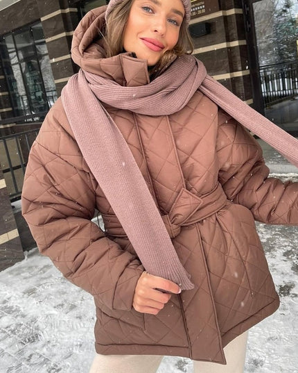 Damska kurtka przejściowa ocieplana pikowana