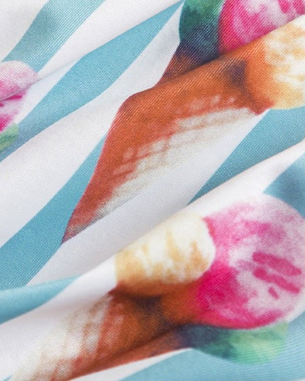 Jednoczęściowy strój kąpielowy dla niemowląt z falbankami i kokardą