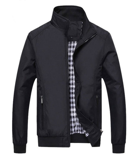 Męska kurtka przejściowa ze stójką zapinana na zamek