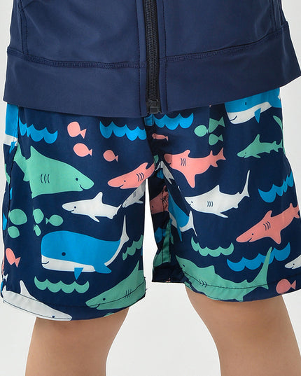 Szorty kąpielowe dla chłopca w morskie wzory