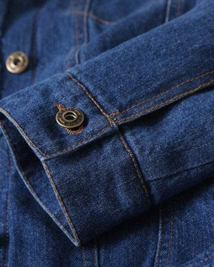 Damska kurtka przejściowa jeansowa z ociepleniem