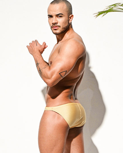 Męskie slipy kąpielowe błyszczące