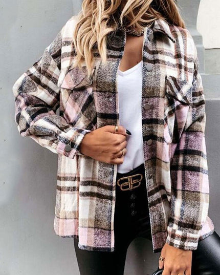 Damska koszula flanelowa w kratkę