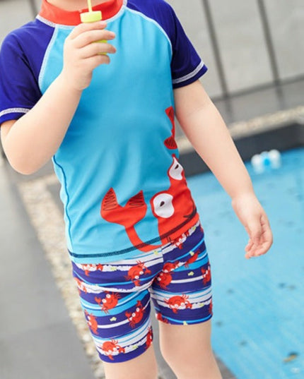 Kostium kąpielowy 3-częściowy dla niemowląt ze wzorem w kraby