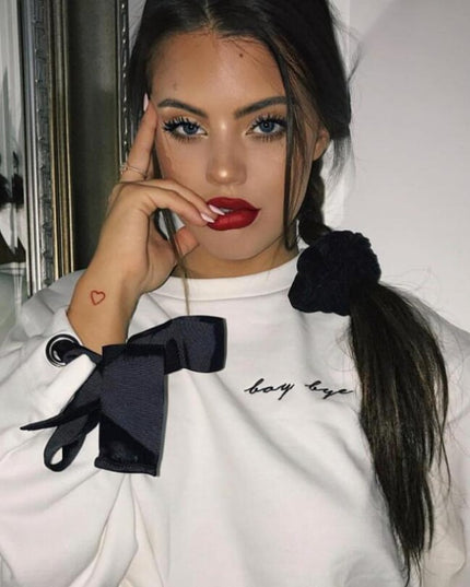 Damska bluza bez kaptura z napisem