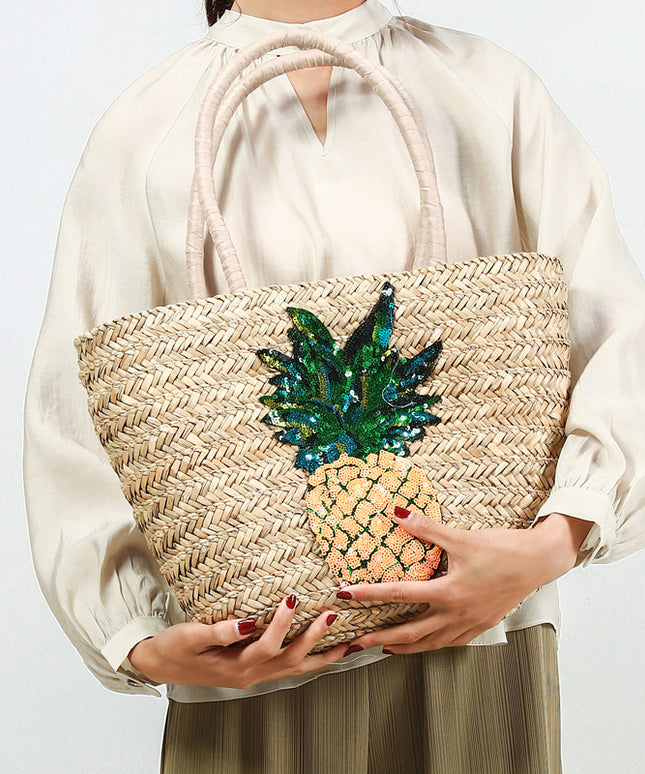 Torba plażowa z błyszczącym ananasem