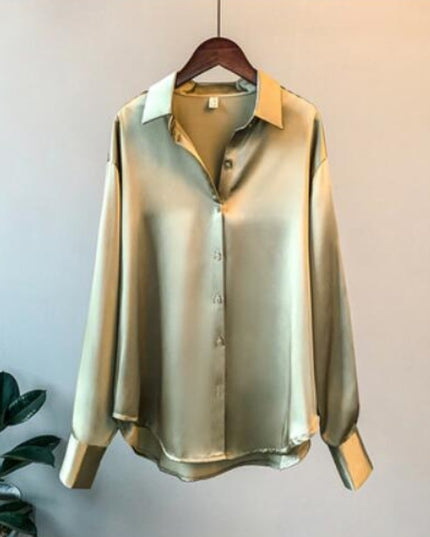 Damska koszula z satynowej tkaniny